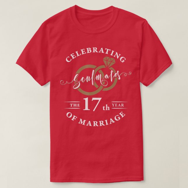 17:e Bröllop-årsdagen 17 år efter Giftermål T Shirt (Design framsida)