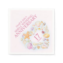 17:e bröllop-årsdagen snäckor vattenfärgshjärta