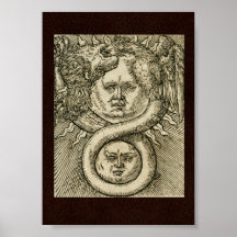 17:e C. Alchemy Illustration: Sol, Måne & Dragon