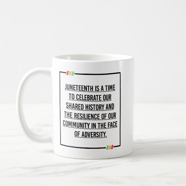 17:e citatet, Frihet för afrikansk amerikan. Kaffemugg (Vänster)