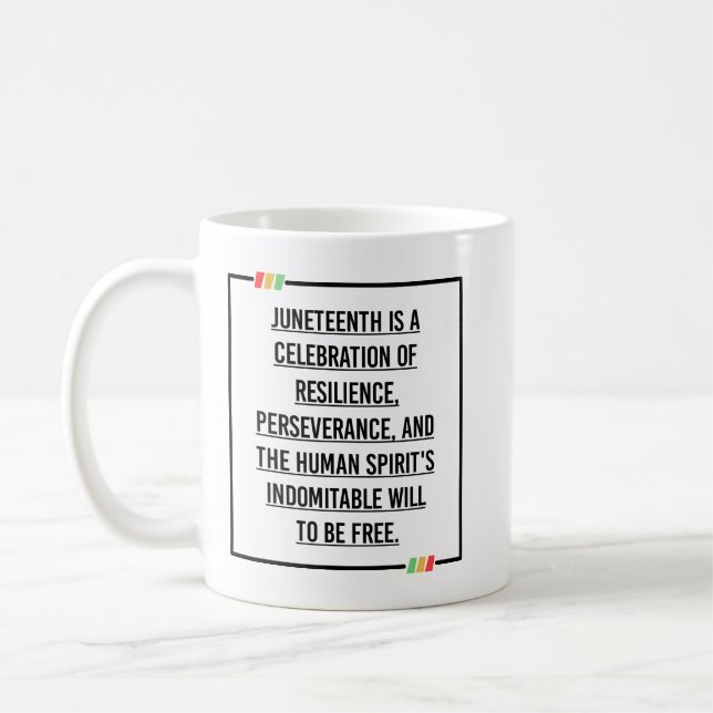 17:e citatet, Frihet för afrikansk amerikan. Kaffemugg (Vänster)