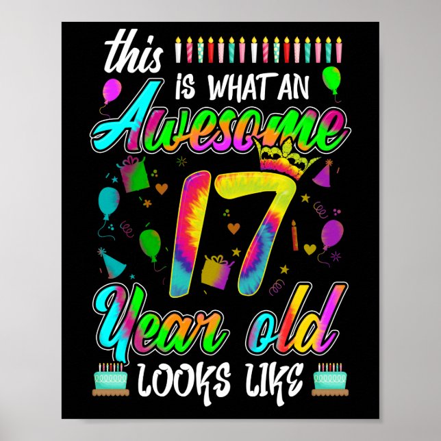 17:e födelsedag Fantastisk 17-åring Poster (Framsidan)