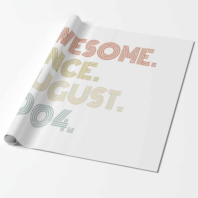 17:e födelsedag Fantastisk sedan augusti 2004 17 å Presentpapper (Utrullad)