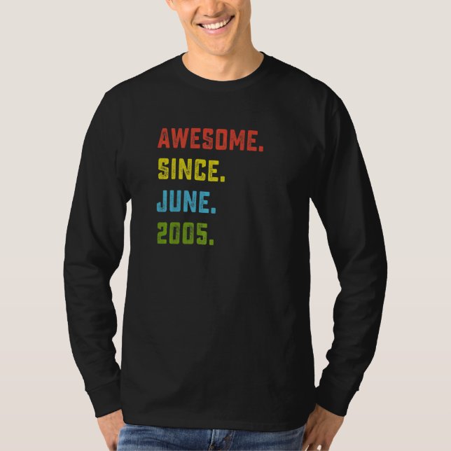 17:e födelsedag Fantastisk sedan juni 2005 17 år ä T Shirt (Framsida)