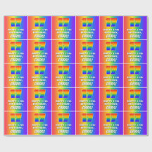 17:e födelsedag: färgfull, Roligt Rainbow Mönster