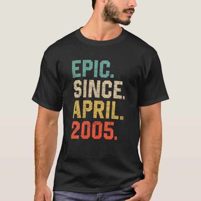 17:e födelsedag för 17 år gamla Epic sedan april 2 T Shirt (Framsida)