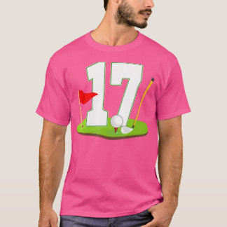 17:e födelsedag Golf Player 17 år gammal födelseda T Shirt