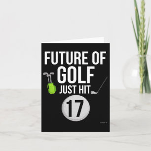 17:e födelsedag Golf T Shirt 17-åring Gi Kort