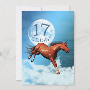 17:e födelsedag - inbjudan till Spirit-häst-fest