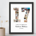 17:e födelsedag nummer 17 Anpassningsbar Fotokolla Poster<br><div class="desc">Fira tonårens milstolpe 17:e födelsedag med den här personligen 17 fotokollage poster. Anpassadets gåva är ett perfekt för att visning värdefulla minnen från ditt barns första år. Poster innehåller en samling foton som fångar in dessa speciella ögonblick och kan anpassas med ditt barns namn och födelsedatum. Det är ett unikt...</div>