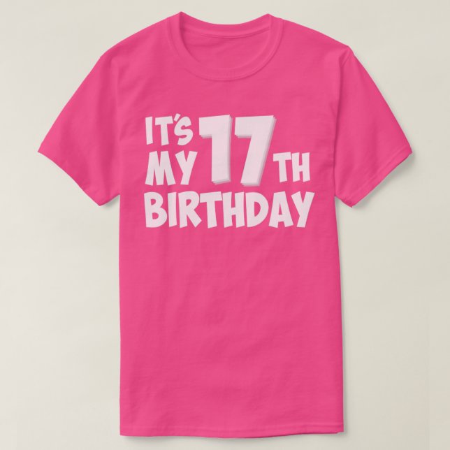 17:e födelsedag t shirt (Design framsida)