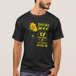17:e födelsedagen 17:e året gamla solrosflickor ja t shirt
