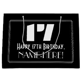 17:e födelsedagen ~ Art Deco Inspired Titta "17" +