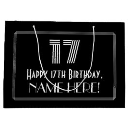 17:e födelsedagen - Art Deco Inspired Titta "17" o