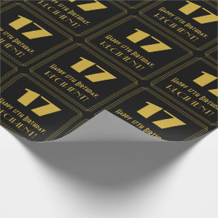 17:e födelsedagen - Art Deco Inspired Titta "17" Presentpapper