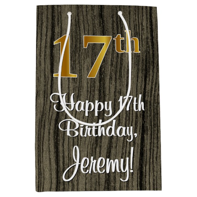 17:e födelsedagen: Elegant Faux Guld look #, Faux  (Framsidan)