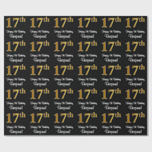 17:e födelsedagen: Elegant Luxurious Faux Guld Tit Presentpapper