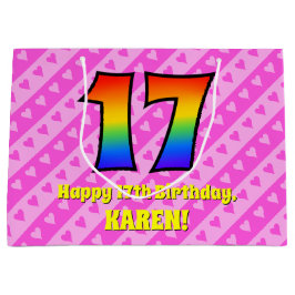 17:e födelsedagen: Rosa Rand & Hearts, regnbåge nr