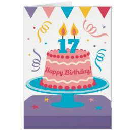 17:e födelsedagskummel hälsningskort