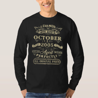 17:e födelsedagsljud född i oktober 2005 17 år t shirt