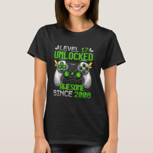 17:e födelsedagsnivån 17 Fantastisk 2008 17 år gam T Shirt