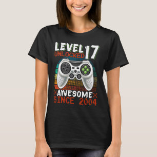 17:e födelsedagsspelsnivå 17 Olåst Fantastisk Sinc T Shirt