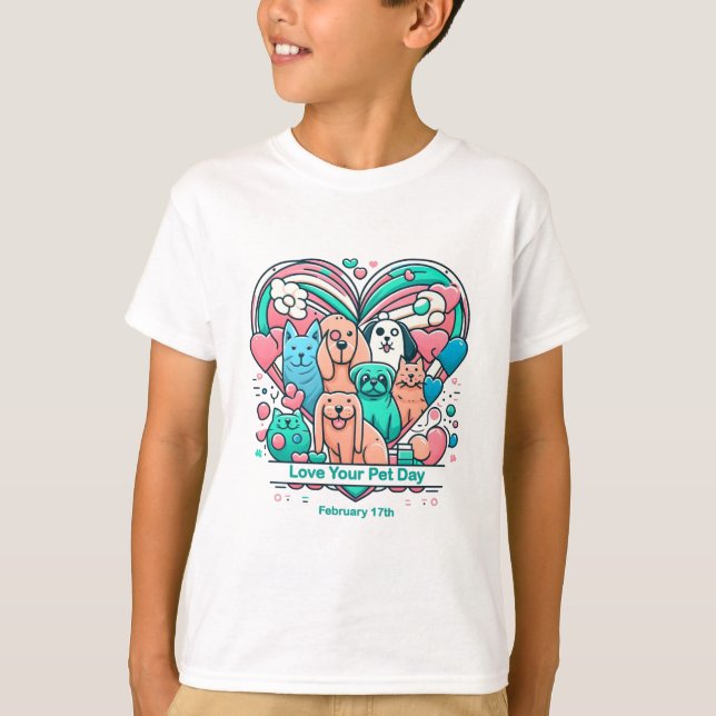 17:e Kärlek din sällskapsdag T Shirt (Framsida)