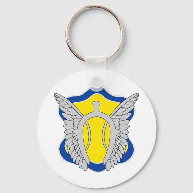 17:e kavalleridistriktet Färg-plåster Nyckelring (Framsida)