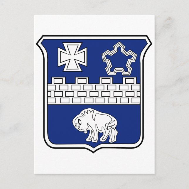 17:e militärpatchen för infanteriregim vykort (Framsida)