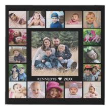17 Family Photo Collage Skapar ditt eget svarta