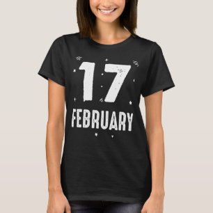 17 februari Party-årsdagen T Shirt
