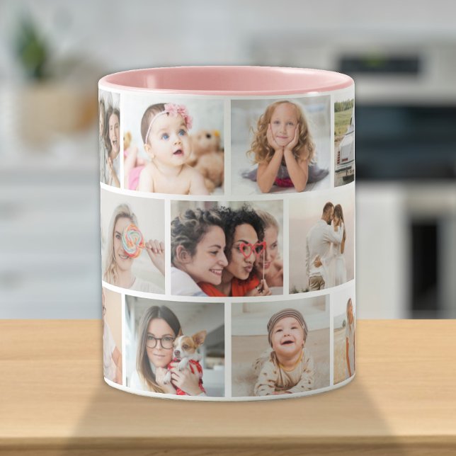17 Fotokollage Skapar ditt eget Keepsaki Bild Mugg (Skapare uppladdad)