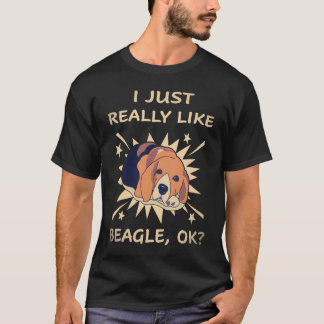 17 Jag gillar verkligen Beagle T Shirt