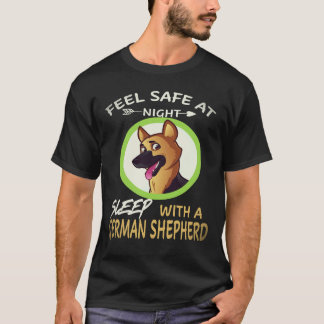 17 Känn dig trygg på natten Sova med en tysk herde T Shirt