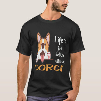 17 Livet är bara bättre med en Corgi T Shirt