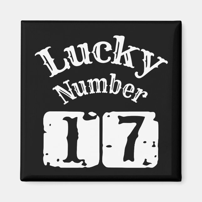 17 - Lucky Number 17 Tur Magnet (Framsidan)