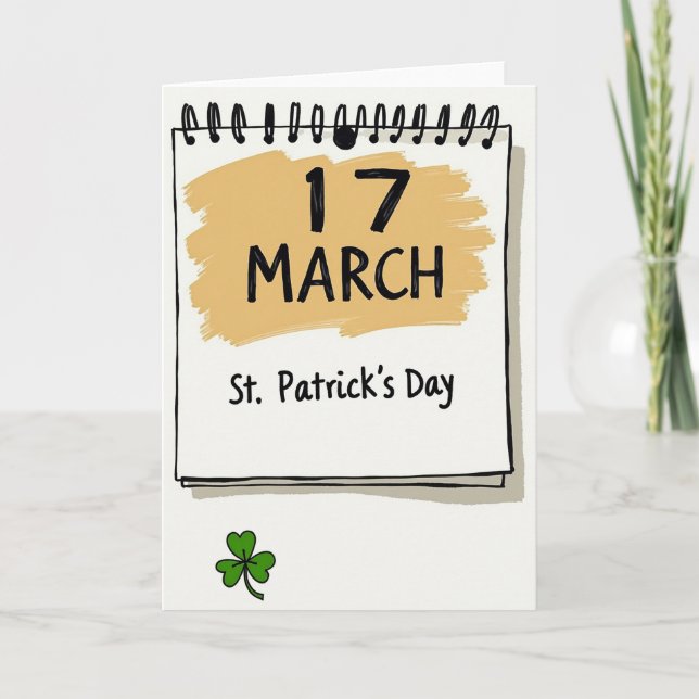 17 mars St Patricks Dag Kort (Framsida)