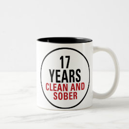 17 nyktra år som är rena och Två-Tonad mugg