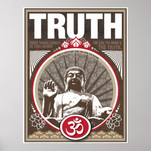 17" X 22" Buddha SANNINGSaffisch Poster