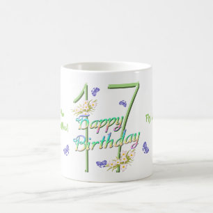 17th Mugg för födelsedagfjärilsdans