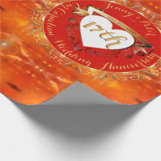 17th Wedding Anniversary Carnelian  Presentpapper