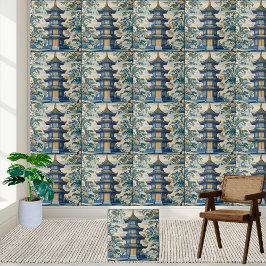 1800-talet Chinoiserie Mönster Tile Kakelplatta