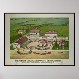 1800-talet Importerande Holbert Horse Co Greeley I Poster