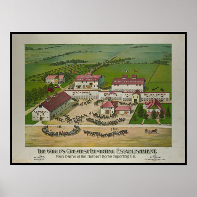 1800-talet Importerande Holbert Horse Co Greeley I Poster (Framsidan)