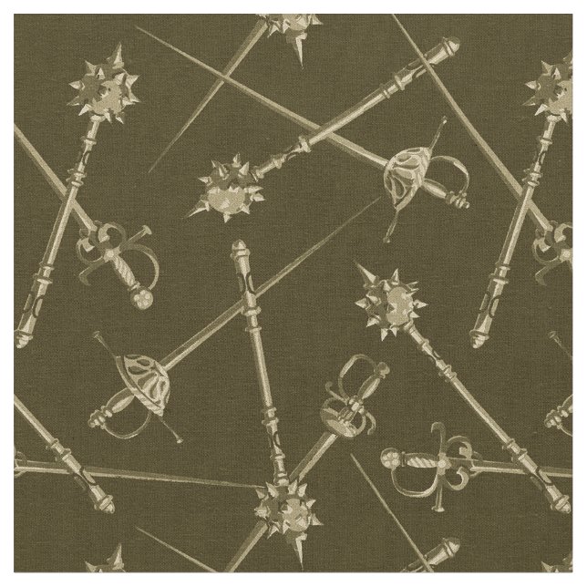 1800-talet Melee Weapons, Sepia Tyg (Närbild)