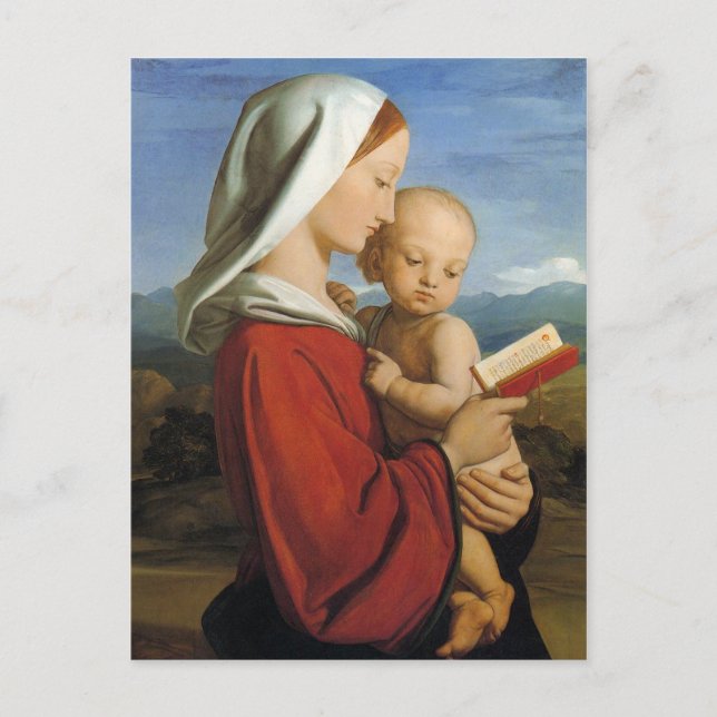 1800-talet "Scottish Virgin and Child" Vykort (Framsida)