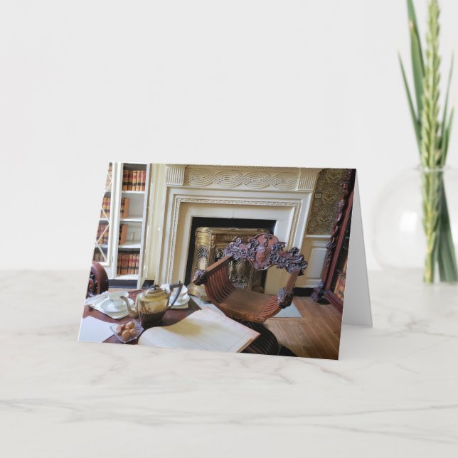 1800-talets Bibliotek vid White Hall Mansion, KY Anteckningskort (Framsida)