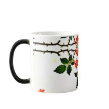 1800-talets Blommönster Foliage Grönt Rosa