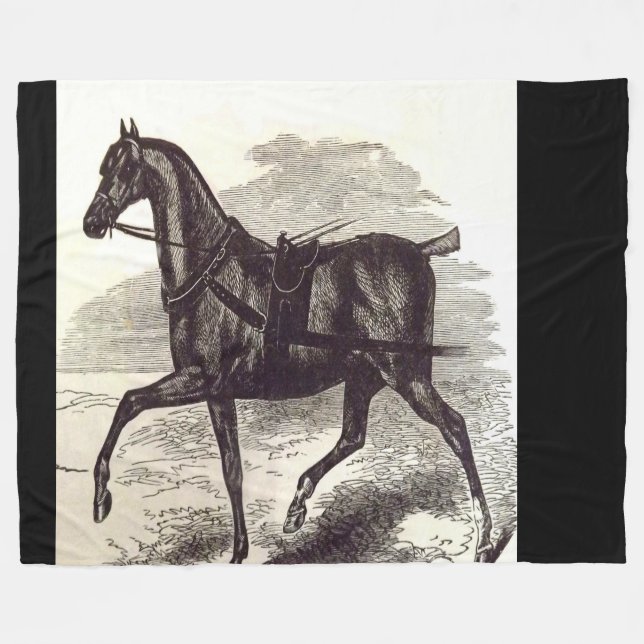 1800-talets bok En engelsk roadster-häst Fleecefilt (Framsidan (Horisontell))
