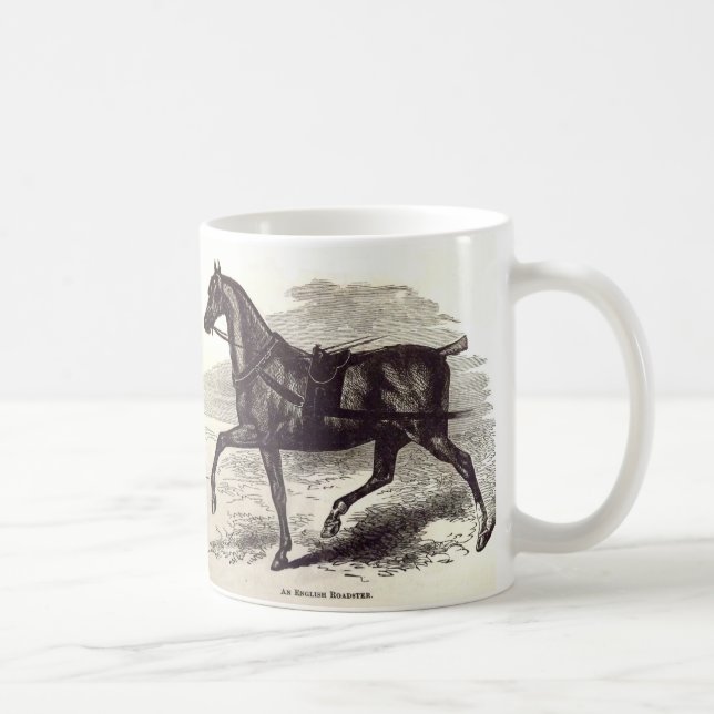1800-talets bok En engelsk roadster-häst Kaffemugg (Höger)